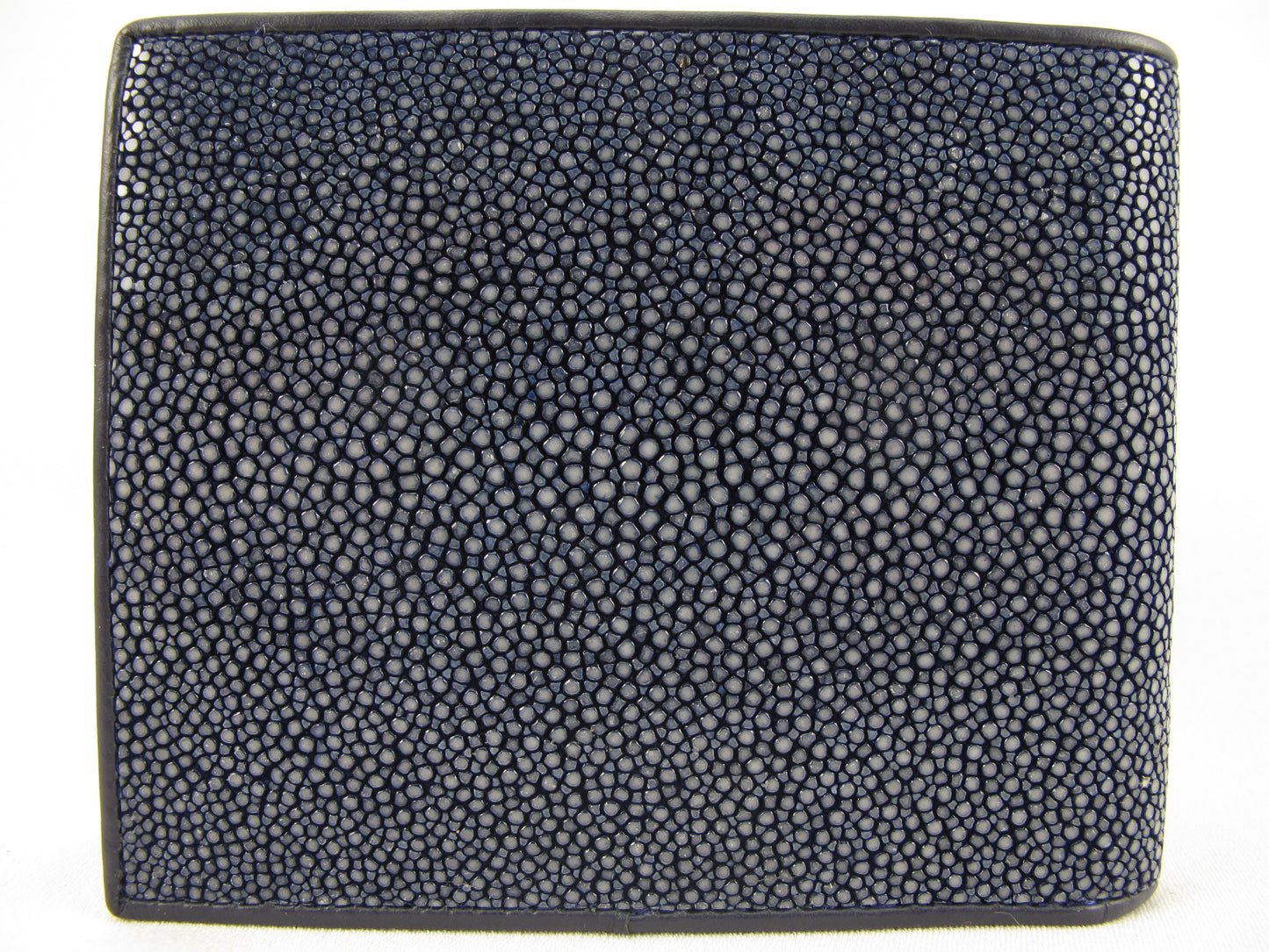 Genuine Polished Stingray Skin Leather Soft & Slim Bifold Wallet