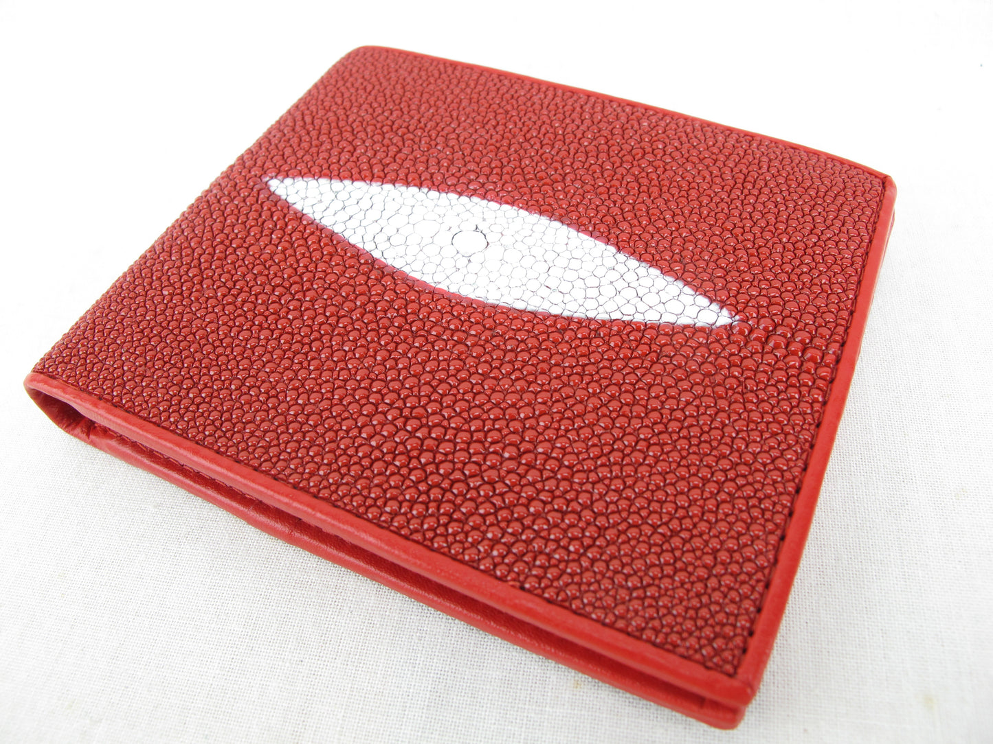 Genuine Stingray Skin Leather Bifold Men's Wallet