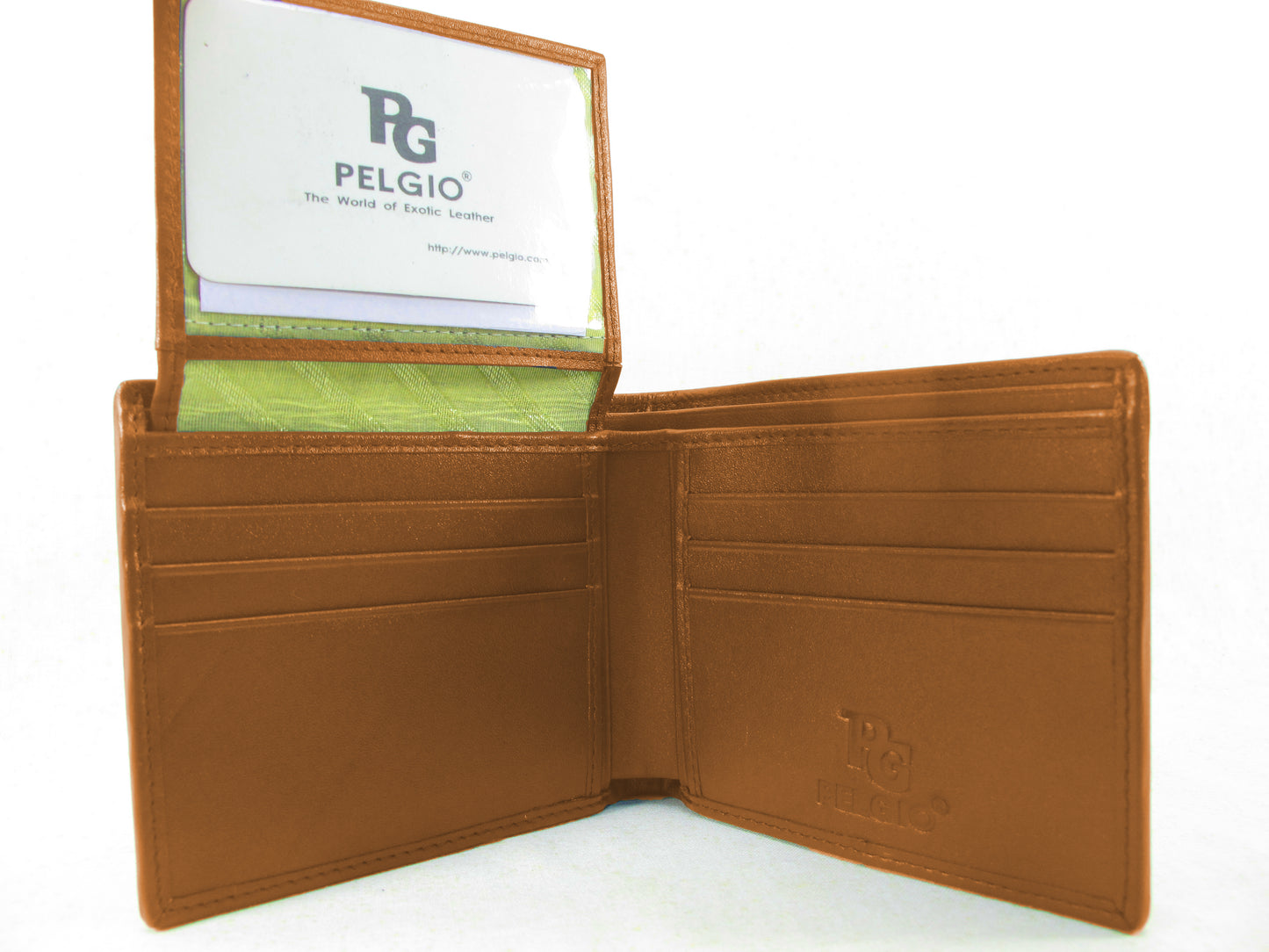 Genuine Crocodile Backbone Skin Leather Men's Bifold Wallet