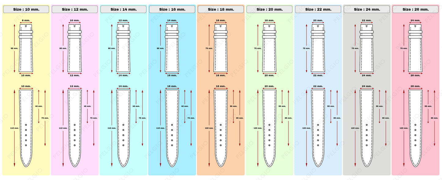 Genuine Crocodile Skin Leather Watch Strap Red Band with Buckle