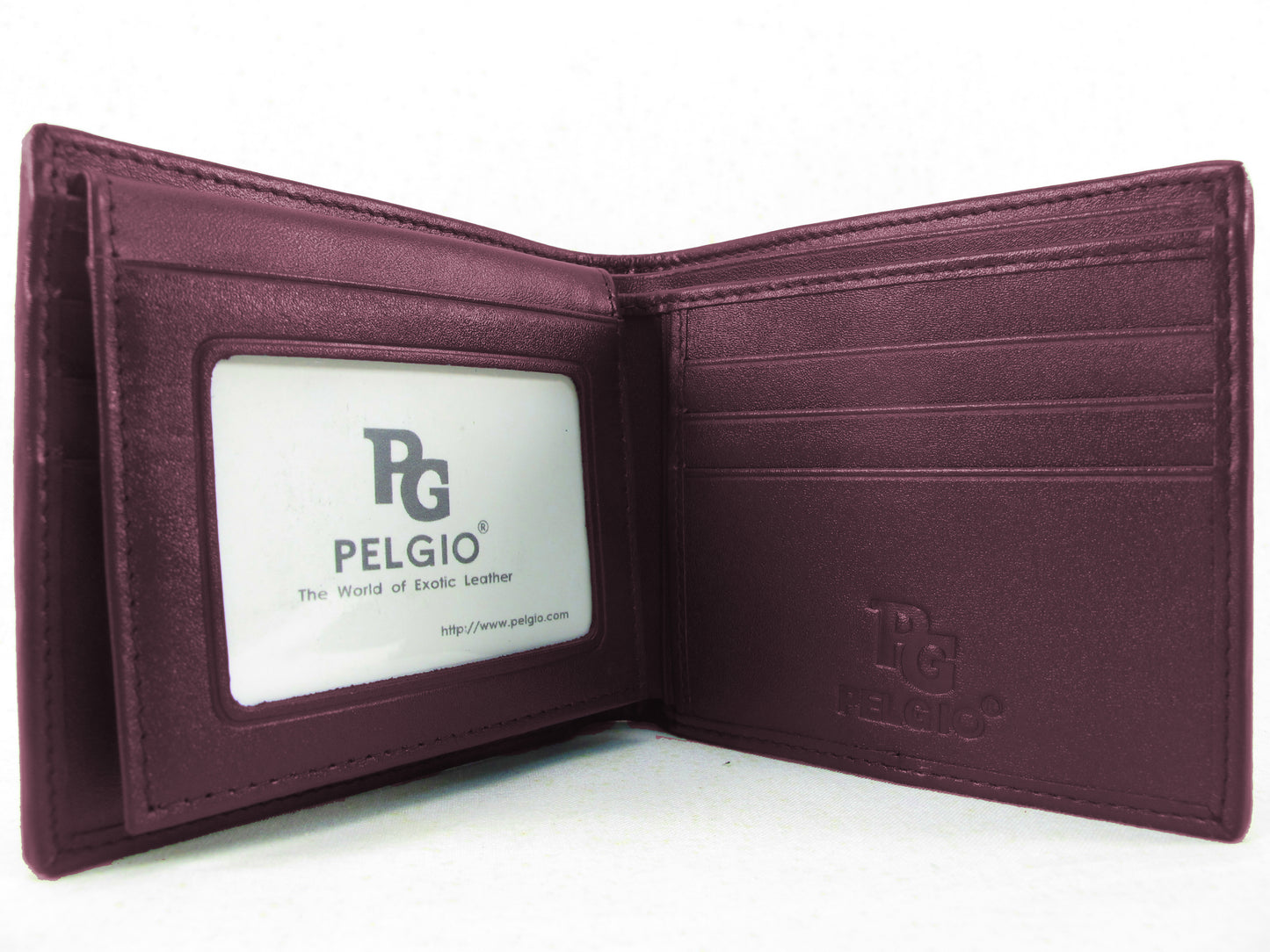 Genuine Crocodile Backbone Skin Leather Men's Bifold Wallet