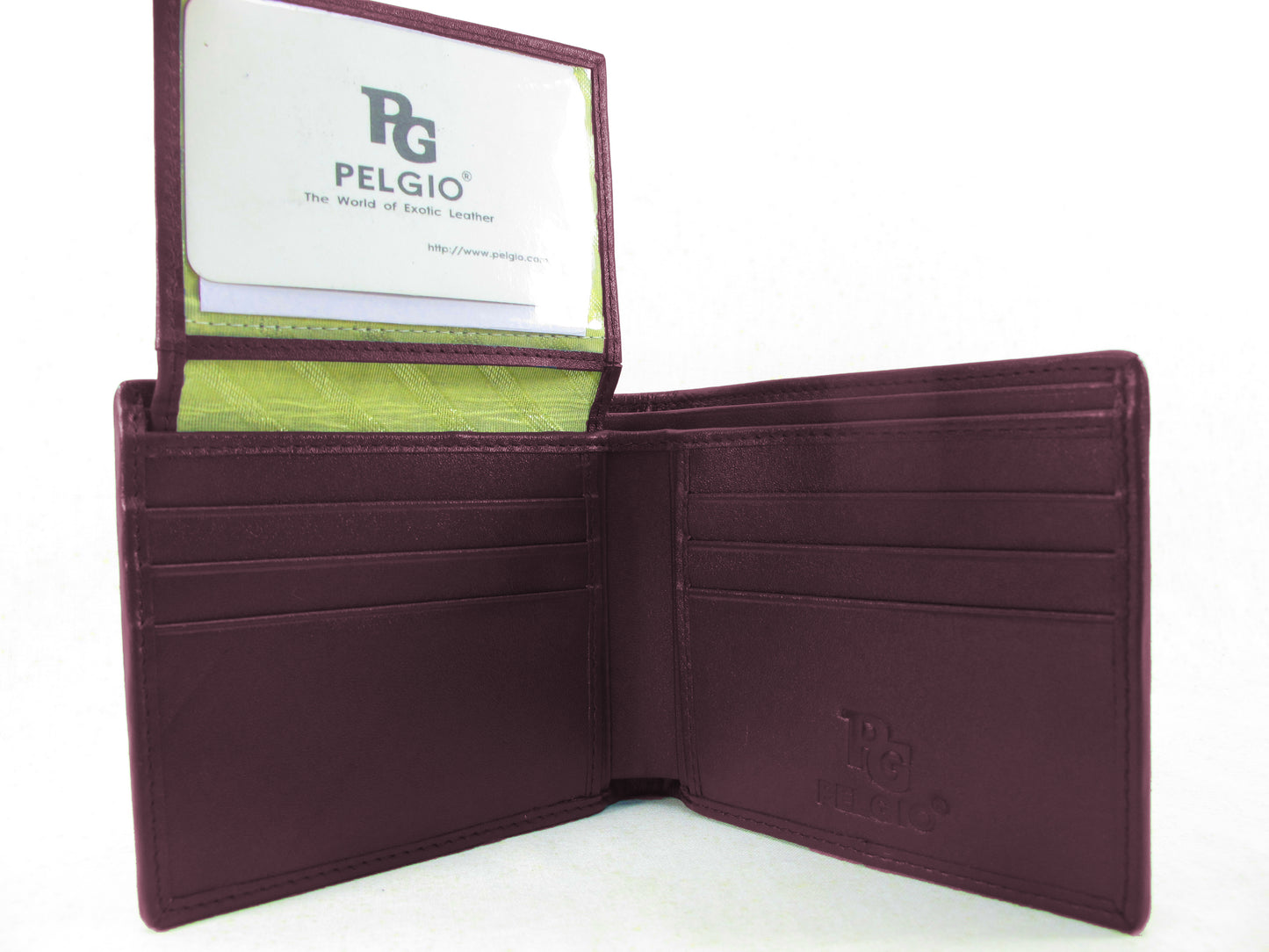 Genuine Crocodile Backbone Skin Leather Men's Bifold Wallet